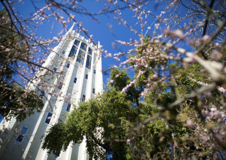 Burns Hall from below